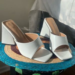 White Mule Heels